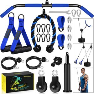 Fitness LAT and Lift Pulley System Gym - Upgraded LAT Pull Down Cable Machine Attachments, Loading
