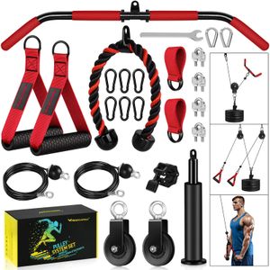 Fitness LAT and Lift Pulley System Gym - Upgraded LAT Pull Down Cable Machine Attachments, Loading