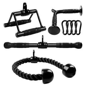 Yes4All Tricep Press Down Cable Machine Attachment Set, LAT Pulldown Attachment, Cable Machine