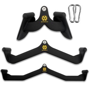 WNOEY Accesorio desplegable LAT, barra de tríceps trasera, entrenamiento de fuerza, agarre de mango,