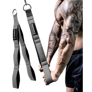 MANUEKLEAR - Manijas de cable de cuerda de tríceps, mayor rango de movimiento, cuerda de tracción de