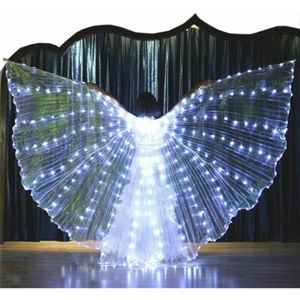 HAKUNA Alas LED de danza del vientre con palo, luces LED, alas de danza del vientre, alas de isis,