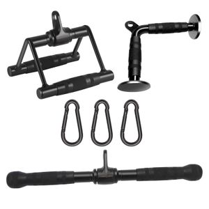 DYNASQUARE Cable Attachments for Home Gym, LAT Pulldown Attachment, Weight Machine Accessories,