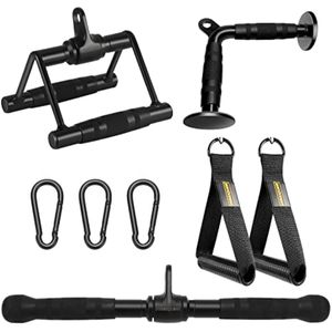 DYNASQUARE Cable Attachments for Home Gym, LAT Pulldown Attachment, Weight Machine Accessories,
