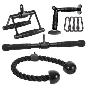 DYNASQUARE Cable Attachments for Home Gym, LAT Pulldown Attachment, Weight Machine Accessories,