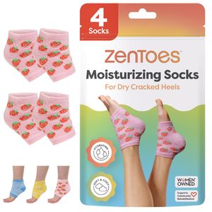 ZenToes Calcetines hidratantes para el tratamiento del talón agrietado, con vitamina E, aceite de