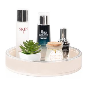 Organizador de maquillaje giratorio de 360 grados, bandeja de perfumes, soporte giratorio para el