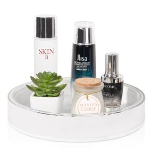 Organizador de maquillaje giratorio de 360 grados, bandeja para perfumes, soporte para cuidado de la