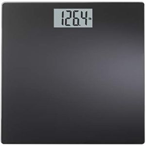 InstaTrack Báscula de baño digital de pantalla grande negra con tecnología Step-On, mide con