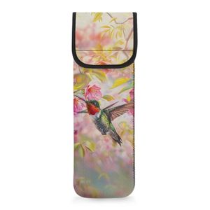 Generic Ohuysud - Bolsa de almacenamiento de neopreno con estampado de colibrí, resistente al calor,