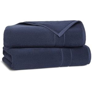 Brooklinen Juego de 2 toallas superafelpadas, color gris humo, 100% algodón, las mejores toallas de