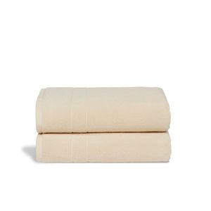 Brooklinen Juego de 2 toallas superafelpadas, color gris humo, 100% algodón, las mejores toallas de