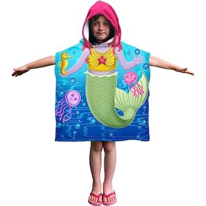 Dawhud Direct Poncho Beach Towels for Kids Towels with Hood, Hooded Bath Towel for Pool, Baby,