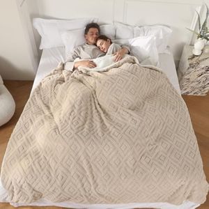 CHIOKY Manta térmica eléctrica, 50 x 60 pulgadas, extra gruesa y cálida, con apagado automático de 4