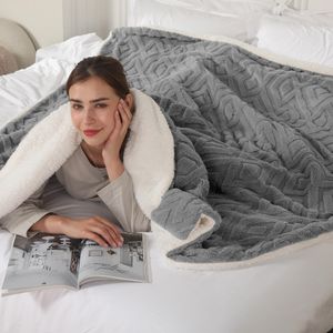 CHIOKY Manta térmica eléctrica, 50 x 60 pulgadas, extra gruesa y cálida, con apagado automático de 4