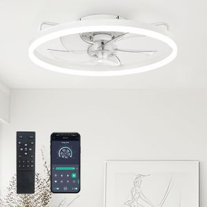 Ventiladores de techo con luces, ventilador de techo de montaje empotrado con luz y control remoto,