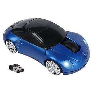 Ratón inalámbrico Cool Car Shape Mouse 2.4G Ratones inalámbricos ópticos para PC portátil (Azul)