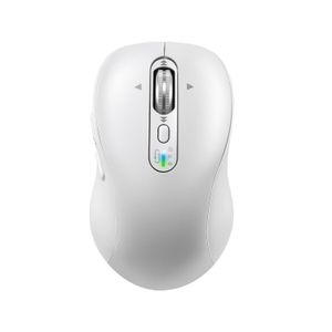 Ratón Bluetooth inalámbrico, mouse recargable portátil con cable de carga, receptor USB y dos