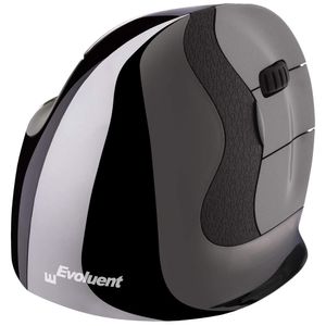 Evoluent VMDLW - Ratón vertical 4 para mano derecha - Ratón ergonómico con cable USB, ayuda a