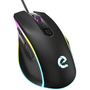 Ratón para juegos con cable, mouse gamer de 12800 DPI con 8 botones programables, sensor óptico de