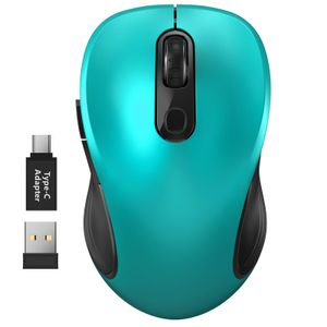 WisFox – Mouse inalámbrico de 2.4G para portátil, mouse ergonómico con receptor USB y 3 niveles
