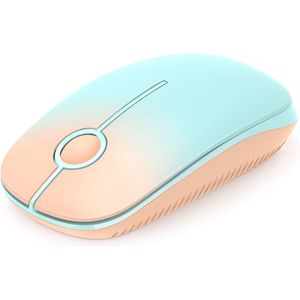 Unipows Mouse inalámbrico – Ratón de computadora portátil delgado de 2.4 G con nano receptor,