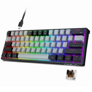 AULA 29 teclados mecánicos RGB para juegos de PC, 60 por ciento, mini teclado micro de perfil bajo,