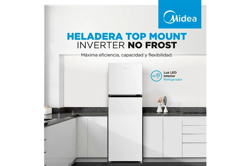 Heladera con Freezer Inverter Midea MDRT385MTF01AD 266Lts Blanco