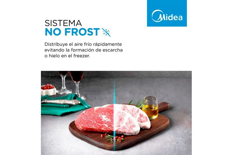 Heladera con Freezer Inverter Midea MDRT385MTF01AD 266Lts Blanco