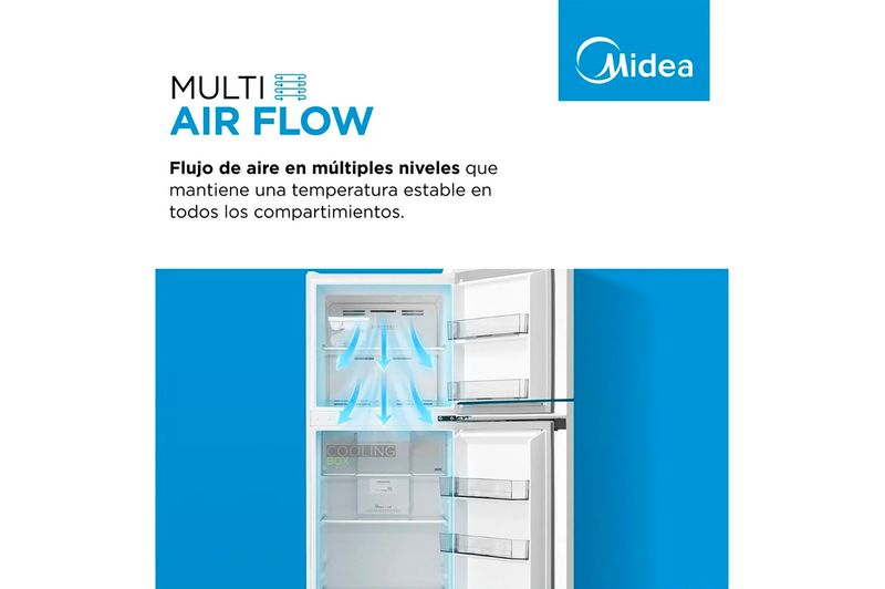 Heladera con Freezer Inverter Midea MDRT385MTF01AD 266Lts Blanco