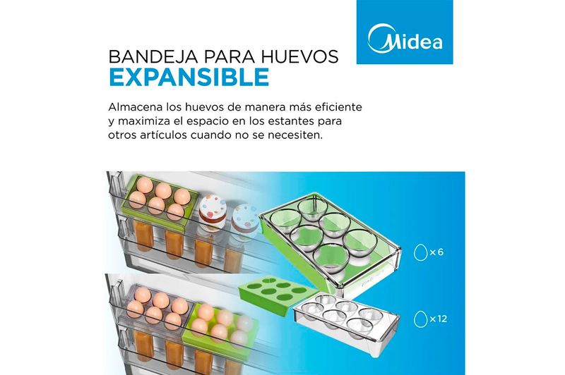 Heladera con Freezer Inverter Midea MDRT385MTF01AD 266Lts Blanco