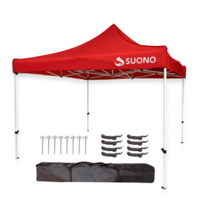 Gazebo Plegable 3x3 Suono Acc0161-R Con Bolso Rojo