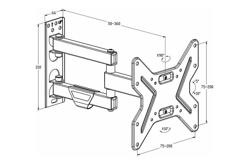 Soporte de TV Tagwood HSTV87S 14” A 43”