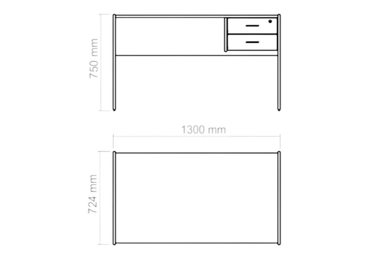 Escritorio Piro muebles 911 1.30 Mts Negro Haya