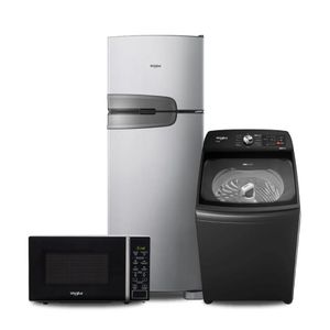 Heladera Whirlpool 340 Lts,Lavarropas Carga Superior 9 Kg y Microondas 20 Ltrs