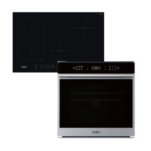Combo Whirlpool Anafe de Inducción 77 Cm Wcollection y Horno Empotrable Eléctrico WCollection 60 CM Inox