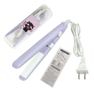 Mini plancha de pelo Plancha plana (púrpura) 100-240V 20W US Plug Hair Plancha de cerámica turmalina