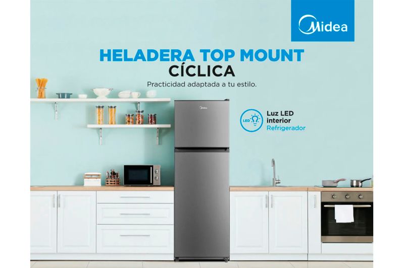 Heladera Cíclica Midea MDRT414FGE50A 295L Silver