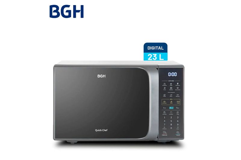 Horno Microonda Digital ECO BGH 23Lts B223DS20I Silver