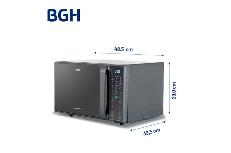 Horno Microonda Digital ECO BGH 23Lts B223DS20I Silver