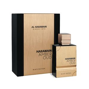 Al Haramain Amber Oud Black Edition Eau de Perfume Spray para Unisex, 2.0 onzas