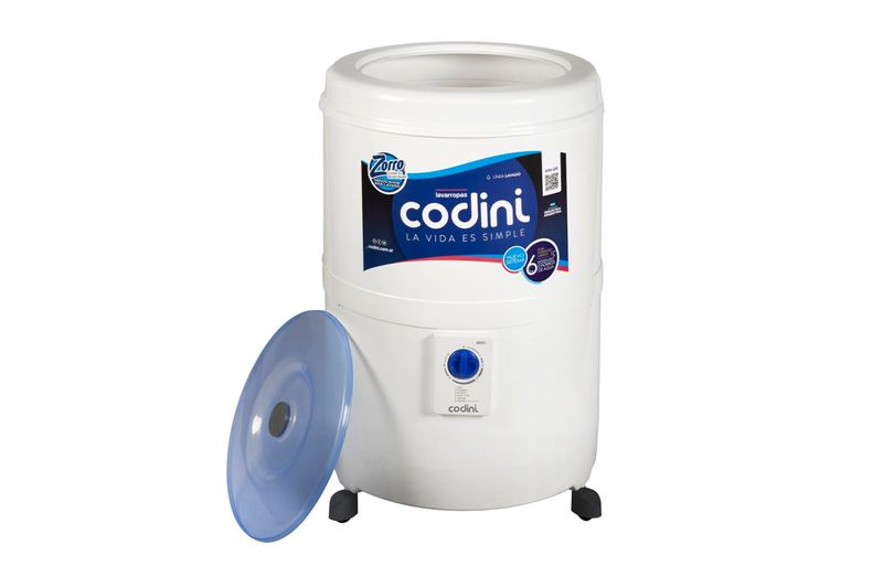 Lavarropa Semiautomático Silent Codini 10Kg 4051 Blanco