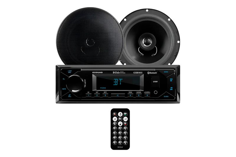 Autoesterio + Parlantes Boss 6.5” 628BCK