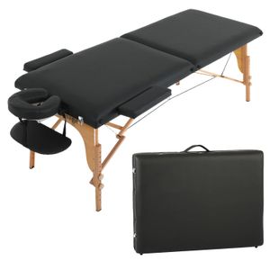 FDW Cama de masaje portátil de 28 pulgadas de ancho, cama de pestañas 2 mesas plegables ajustables