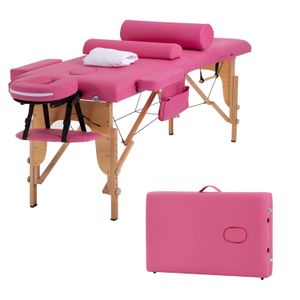 FDW Cama de masaje portátil de 24 pulgadas de ancho, cama de pestañas 2 mesas de spa plegables de