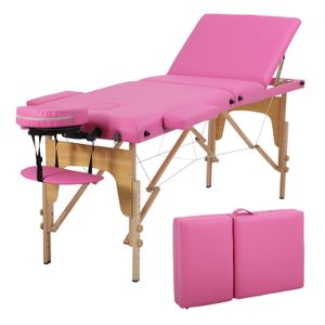 FDW Cama de masaje portátil de 24 pulgadas de ancho, cama de pestañas 3 mesas plegables de spa