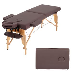 FDW Cama de masaje portátil de 24 pulgadas de ancho, cama de pestañas 2 mesas plegables ajustables