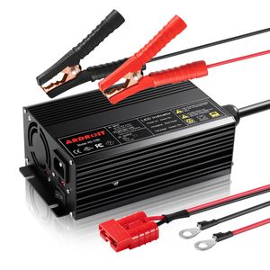 Cargador de batería LifePO4 de 14.6 V 50 A, cargador inteligente y mantenedor para baterías