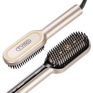 TYMO Cepillo alisador de cabello – Cepillo alisador iónico Plus mejorado con cerdas densas, 16