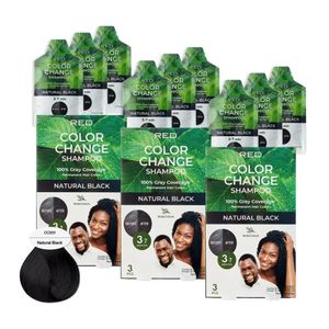 Red by Kiss Champú con cambio de color, color permanente para el cabello con cobertura del 100 % de